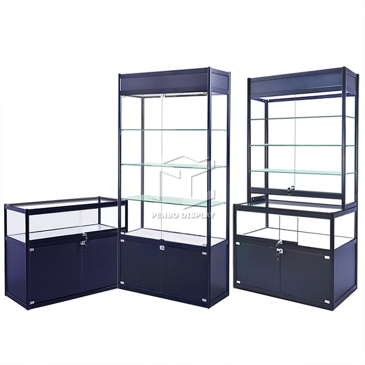 Monomer Design Wall Mounted Glass Display Showcase 8mm Tempered Glass