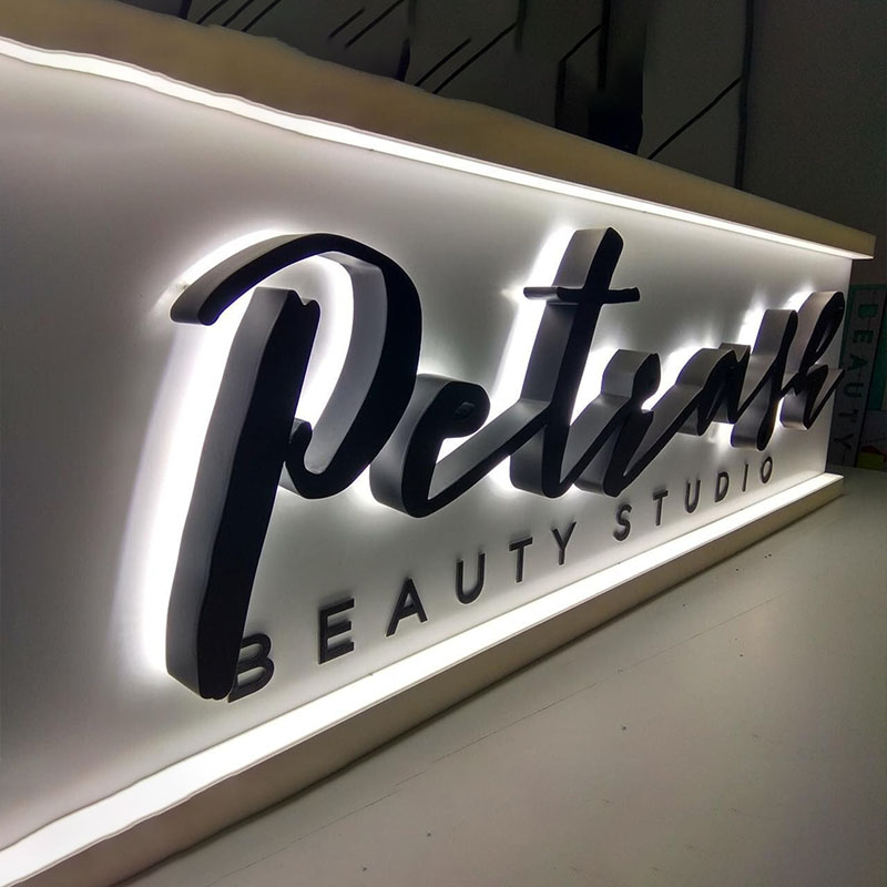 Custom Outdoor Backlit Logo LED Sign Light House Numbers Business 3D Illuminated Letters