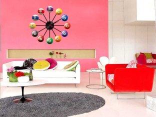 Flower Nontoxic Vinyl Designer Wall Sticker Clocks 10A039