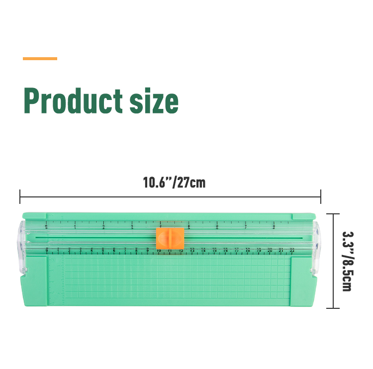 ZEQUAN Small Orange Paper Cutter for Children's DIY A5 Mini Manual Paper Trimmer