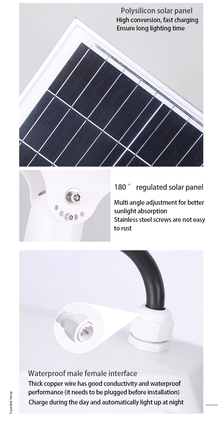 100W Led Outdoor Solar Street Lighting Integrated IP65 Water Resistant Easy to Install
