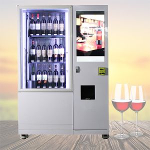 China Refrigerated Whiskey Wine Vending Machine With Conveyor Belt System on sale