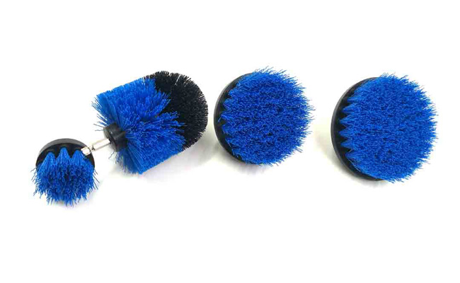 Cordless Home Power Scrubber Brush Set For Bathroom 3.5 Inch Yellow Cone