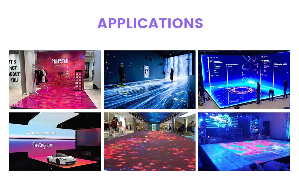 Intelligent Indoor Led Screen Dance Floor Night DJ Disco Club Stage P3.91 Interactive Floor Screen