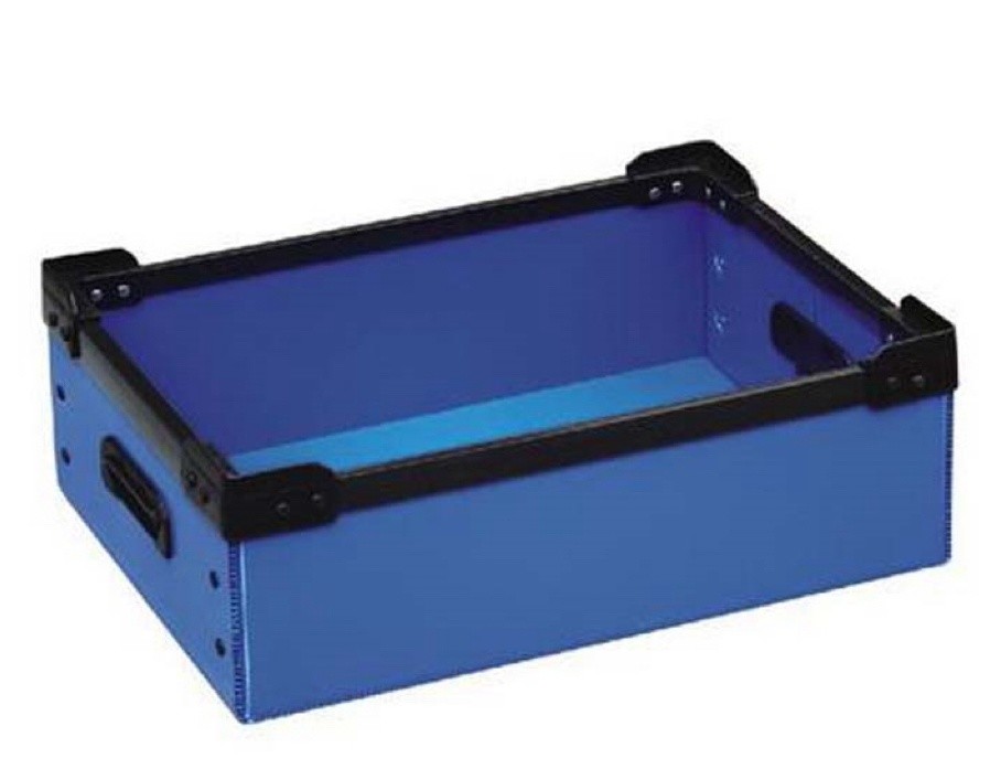 Eco Friendly Corrugated Plastic Crates Foldable Pp Corrugated Sheet Box Green