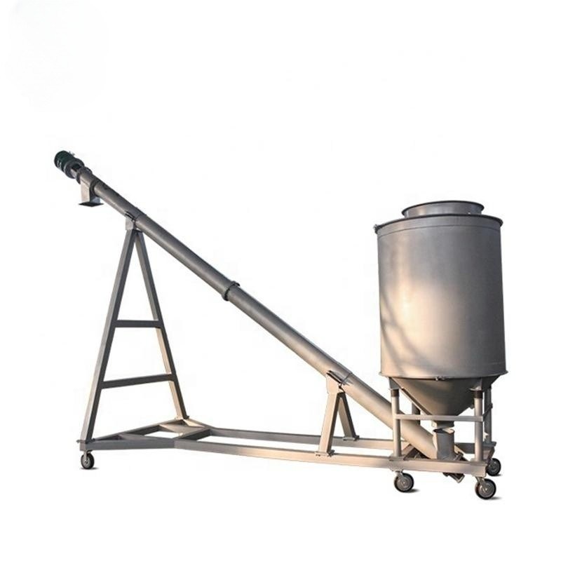 OEM Custom Stainless Steel Inclined Screw Auger Conveyor with Hopper