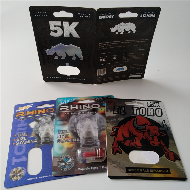 7K White Panther Packaging Blister 3d Cards Box Stiff For Male Enhancement Pill