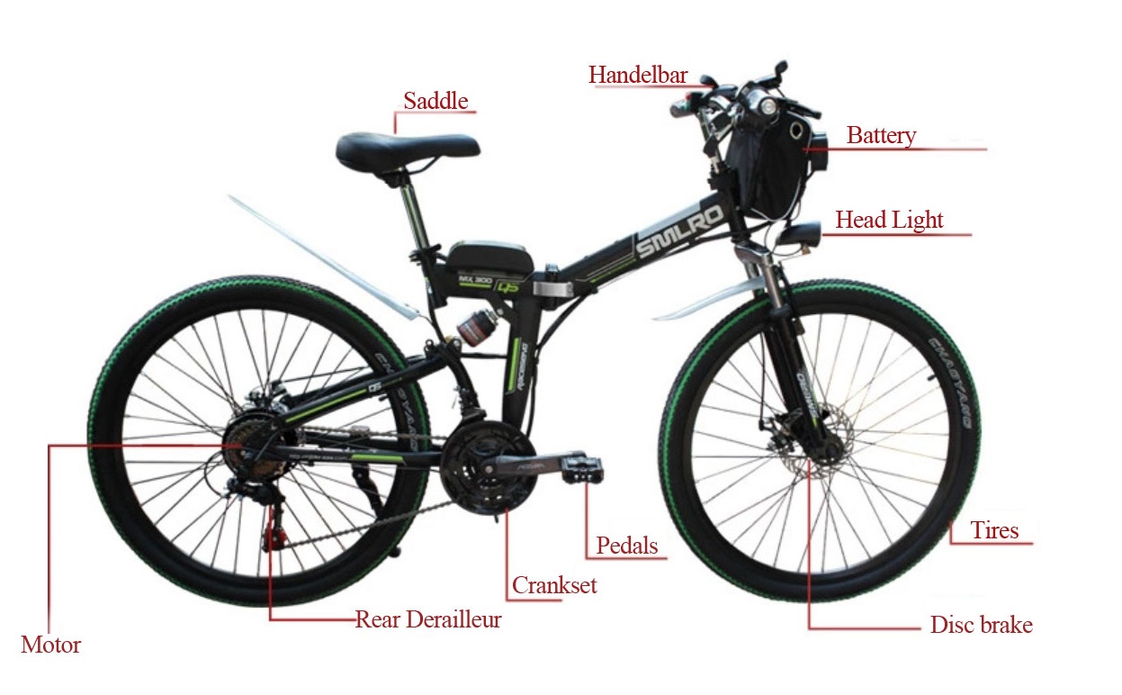 26 Inch 350w 21 Speeds Electric Mountain Bike Electric Bicycle For Adult