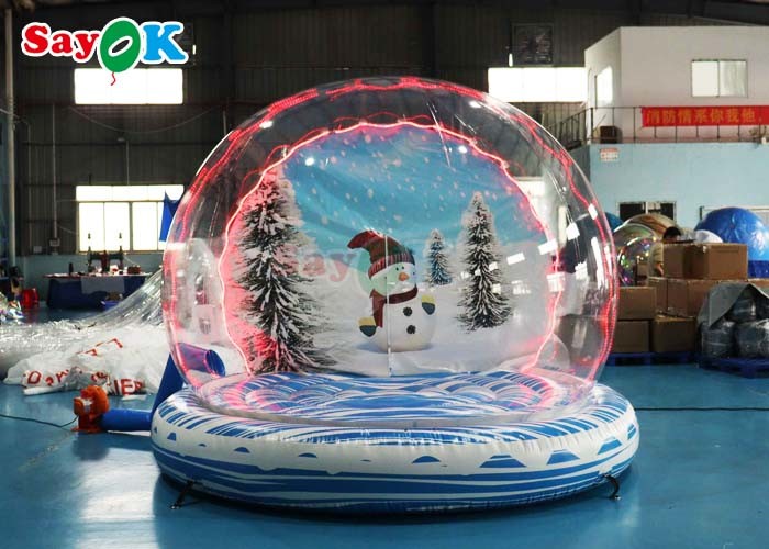 Giant Inflatable Snow Ball Party Bubble Dome Blow Up Christmas Snow Globe For Event