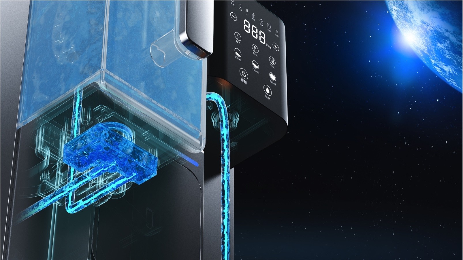 4 Stage Countertop Home Ro Water Dispenser 2200W Hot And Cold Ro System