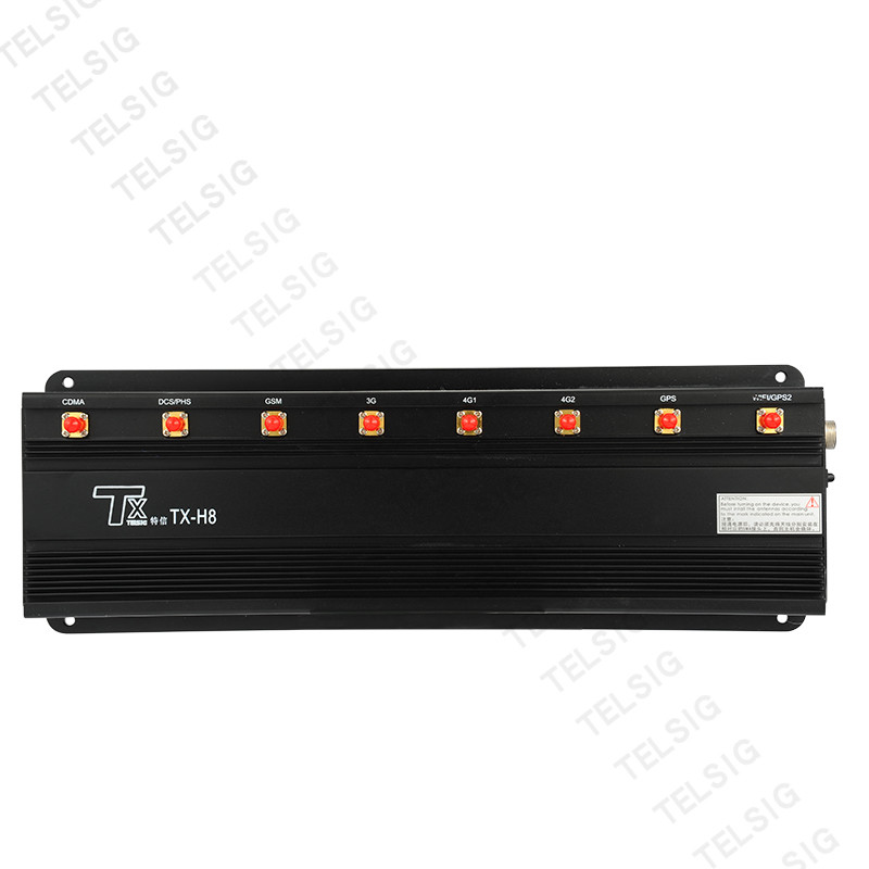 Car / Vehicle Mobile Phone GPS Signal Jammer 8 Channels 20Mhz - 6.5Ghz Frequency