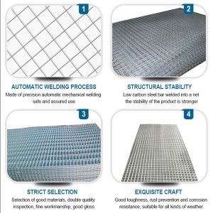 Ce Certificated Approved 3x3 Galvanized Cattle Welded Wire Mesh Panel Welded