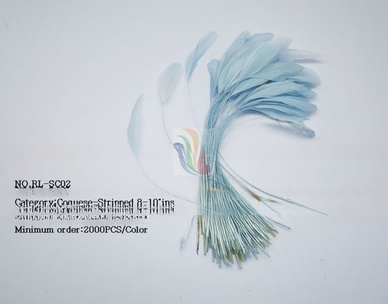 8-10 Inch Teardrop Stripped Cock Coque Feather For Father'S Day Purple Green Pink