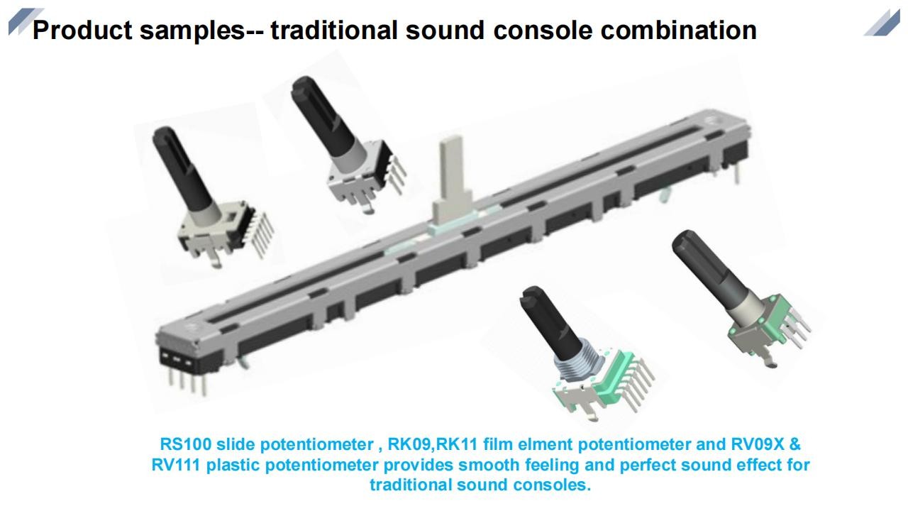 Single Unit Motorised Linear Potentiometer For Sound Console Volume Control