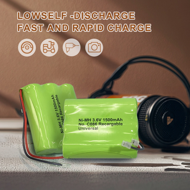 3.6V NiMH Battery Pack OEM AA Recharge Battery 3.6V 1500mAh