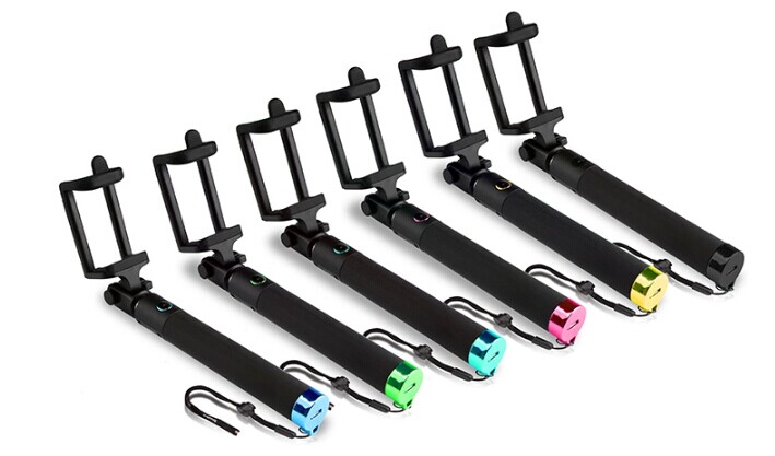 For Christmas gift selfie sticks bluetooth selfie portrait camera shutter promotional gift