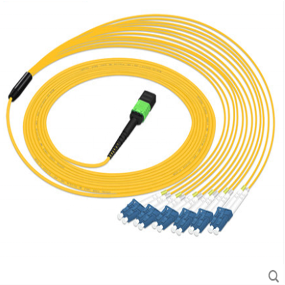 Fiber optic 40g mpo to lc cable Fan-out SM MTP/MPO 8 core MPO cable