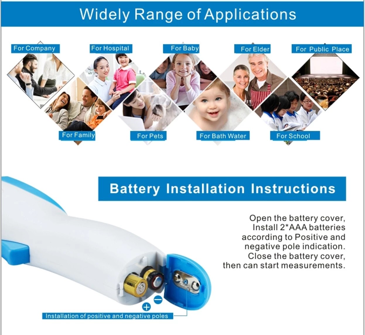 High Accuracy Body Infrared Thermometer Digital Forehead Thermometer Gun