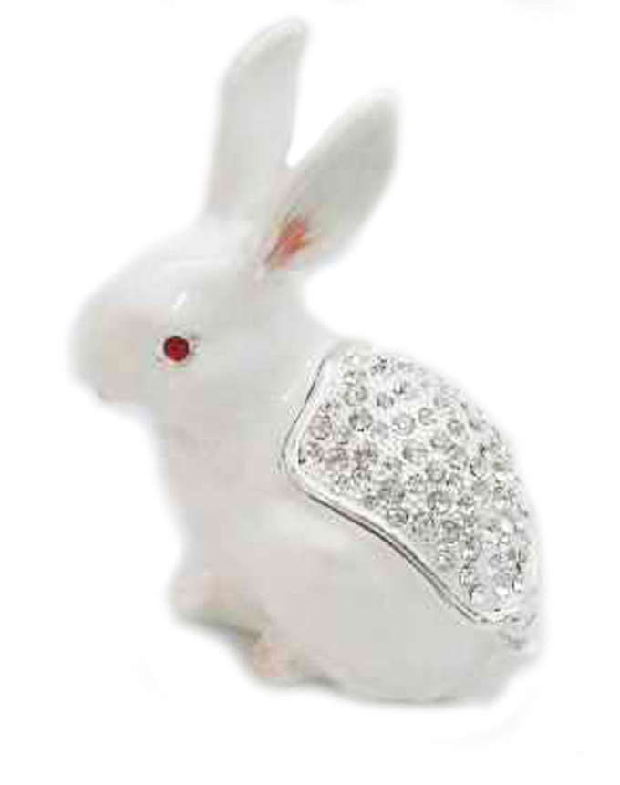 Crystals Easter Bunny Trinket Box Easter Rabbit Trinket Box Bejeweled Rabbit Trinket Jewelry Box Rabbit & Baby Gift