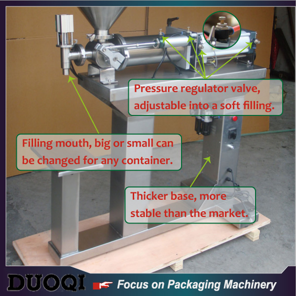 50 KG Filling Precision ≤1% DUOQI G1WLD Vertical Automatic Pump Liquid Paste Filling Machine