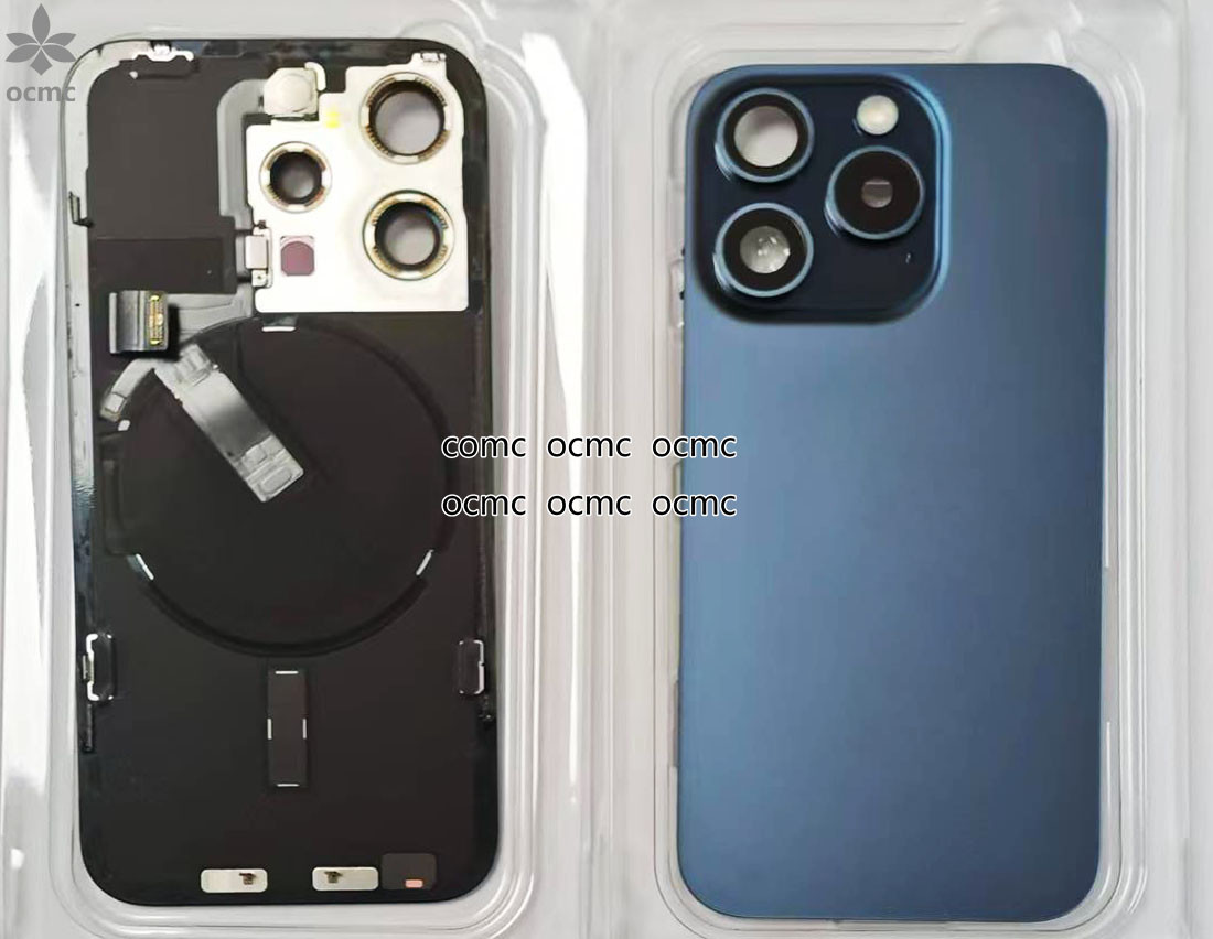 NFC Flex Back Cover Housing For IPhone 15 Pro Housing Black Blue Gold White Durable