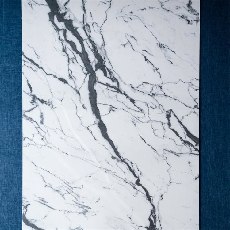 Heat Resistant Porcelain Marble Glossy Sintered Stone Slab Tile 6mm 12mm