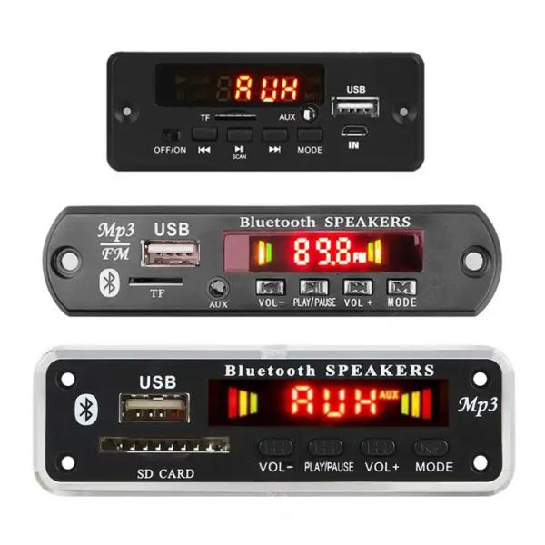 MP3 Player USB Module BT 5.0 MP3 Decoder Board FM AUX Radio Recording Power