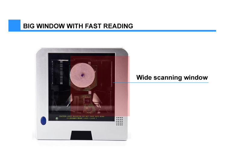 Desktop Barcode Scanner for Supermarket Goods OEM 1D Omnidirectional Scanning Machine