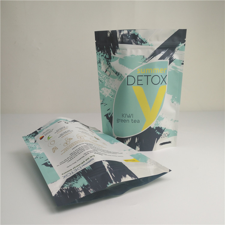Stand Up Coffee Green Tea Bags Packaging Resealable Eco Friendly Moisture Proof Food Snack Bags