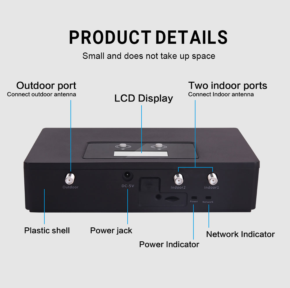 2G 3G 4G 900MHz 2100MHz Mobile Dual Band Repeater With LCD Display
