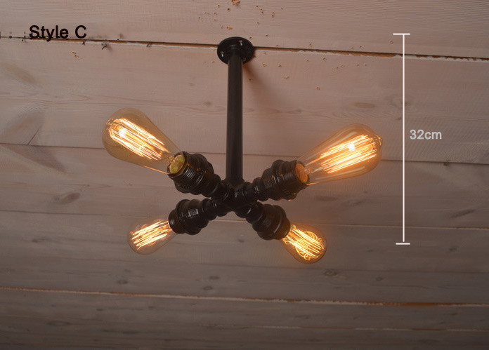 Loft Vintage Creative Industrial Wind Iron Pipe Pendent Lamp(WH-VP-211)