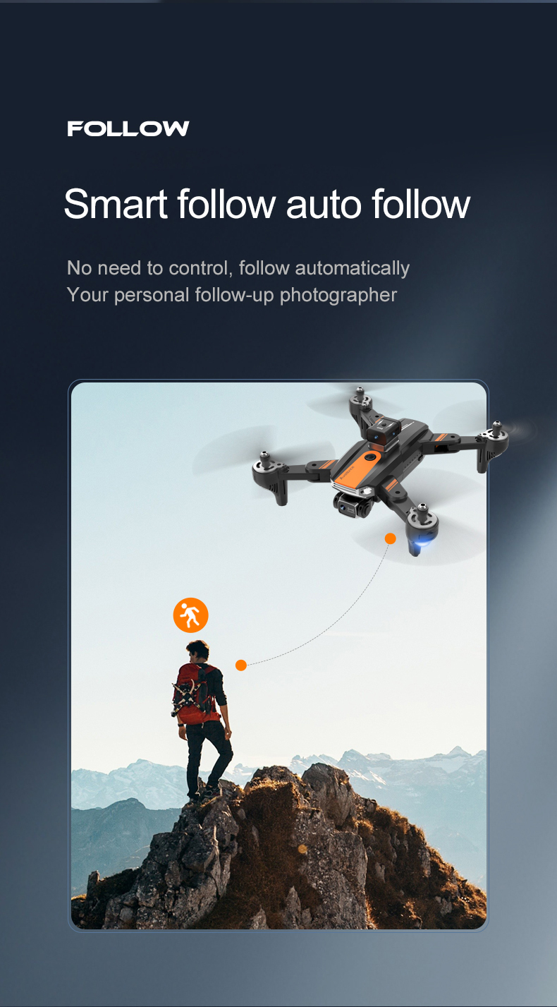7.4V 2500mAh Battery Capacity Aerial Quadcopter Drone with Dual Camera and Obstacle Avoidance