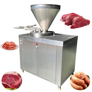Powerful Vertical Hydraulic Sausage Filler Machine For Meat Processing Plant Use