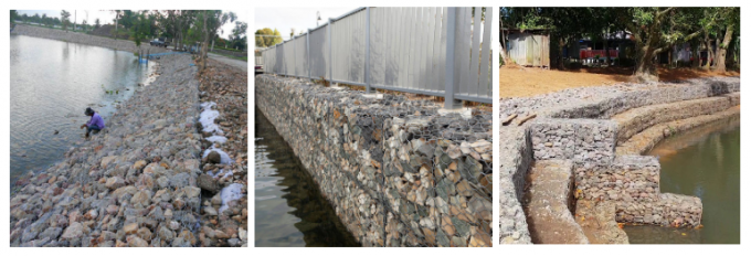 Galvanization 60x80mm 3mm Welded Gabion Baskets 3