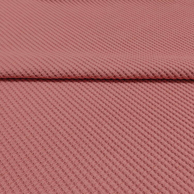 Eco Friendly Organic Cotton Recycled Polyester 3*3 Waffle Women Top Fabric