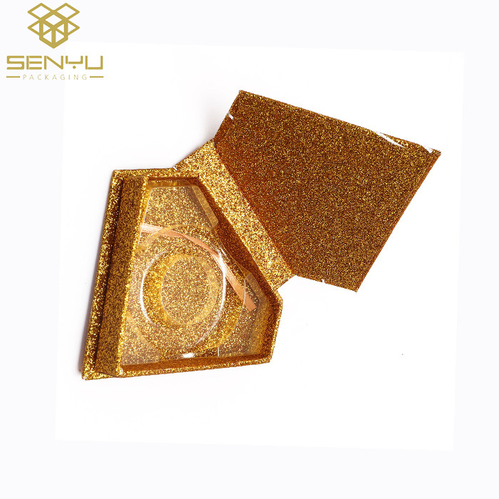 Cardboard Cosmetic Packaging Boxes / Diamond Eyelash Packaging ISO9001