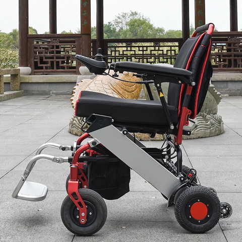 Brushless Motor Lithium Battery Powered Wheelchair 100KG Load