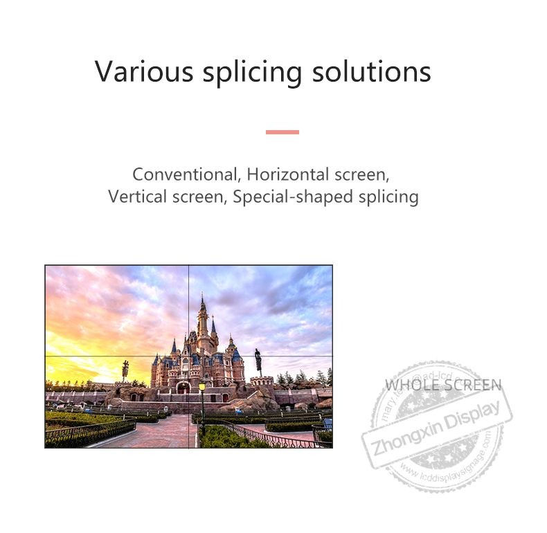 46 Inch 3.5mm bezel Seamless LCD Video wall display for Event Advertising and Commercial Exhibition 1.8mm