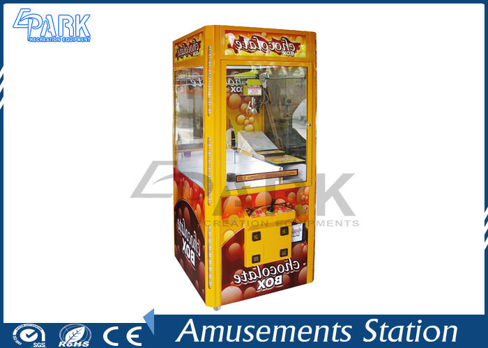 Chocolate Crane Game Machine With Air Conditioner / Aluminium Fram