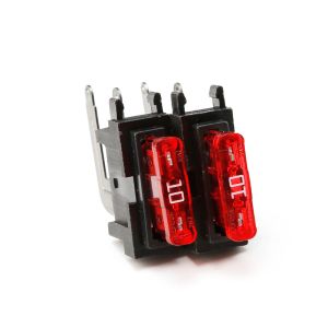 Double Triplet Tetrad PCB Mount Blade Fuse Holder with PA66 Material and Brass