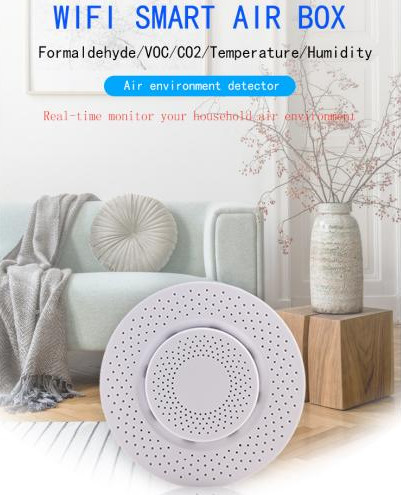Glomarket Wifi Tuya Smart Air Box Formaldehyde / CO2 / VOC / Temperature / Humidity Remote Control For Household Hotel