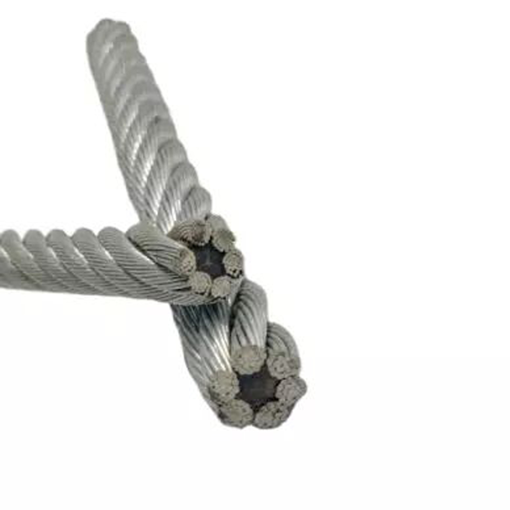 Galvanized Finish 8*19s High Carbon Sisal Core Steel Wire Rope for Elevator Design