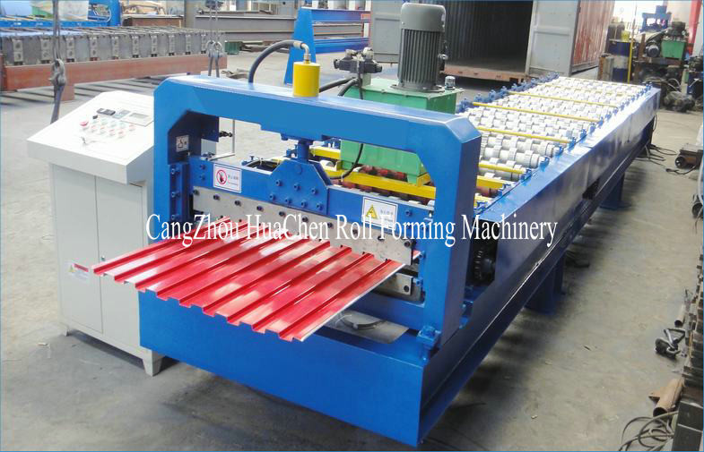 High Speed 3 Phases Shutter Door Roll Forming Machine With 18 Rows
