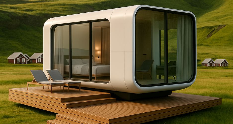 Luxury Bedroom Living Room Modern Prefab Smart Tiny Space Capsule Mobile Modular Container Capsule House Hotel