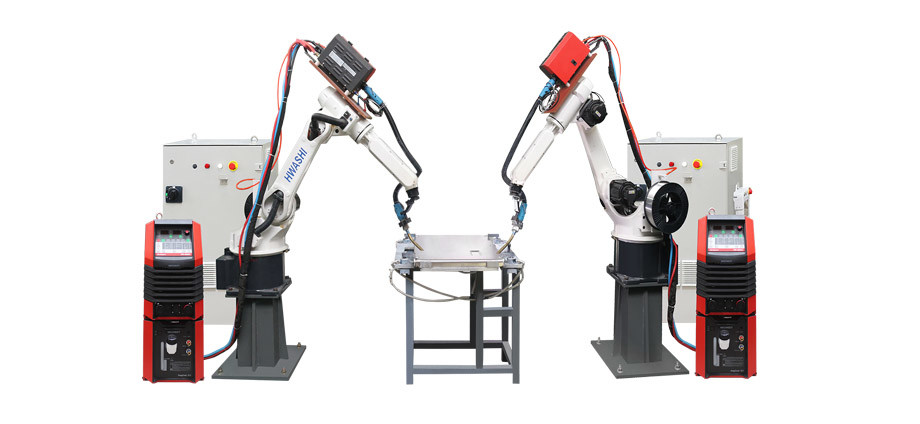 Aluminium Sheet Welding Robot Machine 6 Axis MIG Welding Robot Workstation