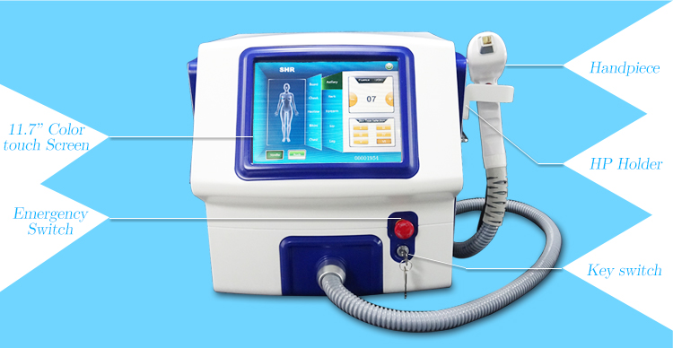 808 Diode Laser Portable Laser Hair Removal Machine for Dark Skin