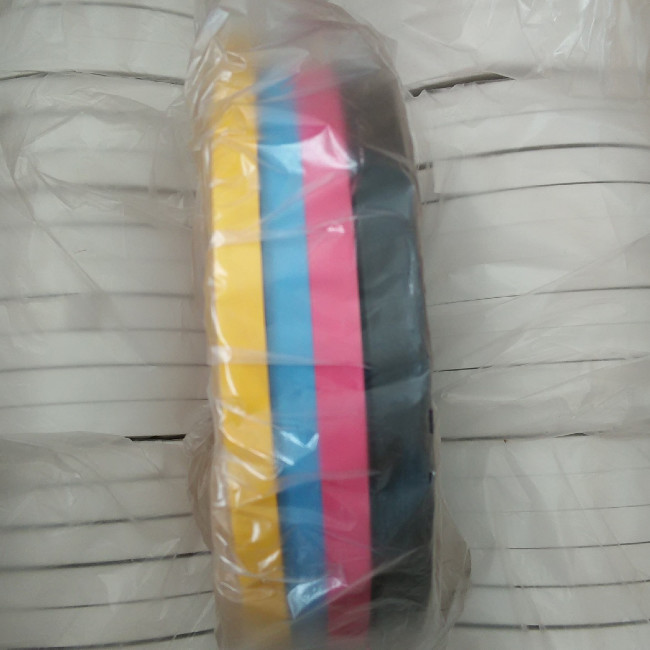 White Colored 10mm*12000m High Adhesive Hot Stamping Foil Ribbon For Cable&Pipe Marking Tape Date Coder