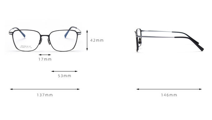 Designer Plain Lens Glasses Spectacle Optical Metal Glass Frame Eyeglasses