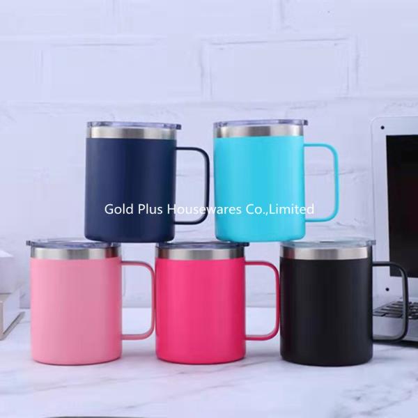Camping Stainless Steel Mug With Spill Proof Lid 330ml Multi Purpose Beer Coffee