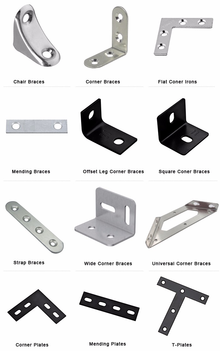 Standard Metal Small Size Corner Bracket for Wood Funiture Frame Fastener Connectors